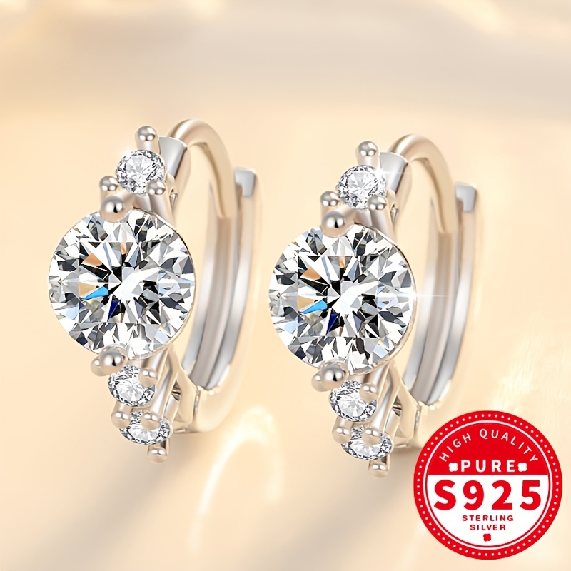 Women's S925 Silver Hoop Earrings, Lightweight Luxury Design